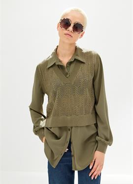 POINTELLE LAYER - блузка рубашечного покроя
