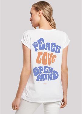 PEACE LOVE AND OPEN MIND - футболка print