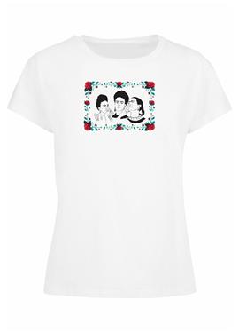 FRIDA KAHLO 3 WITH FLOWERS BOX TEE - футболка print