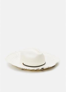 FRAYED LONG BRIM AGUACATE HAT - шляпа