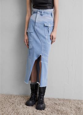 ASYSMETRIC SKIRT - джинсовая юбка