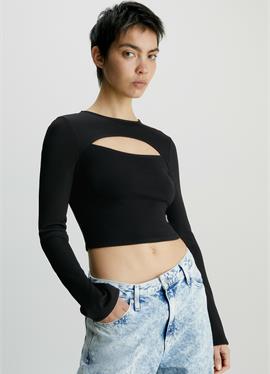 MILANO CUT OUT LONG SLEEVE топ - футболка с длинным рукавом