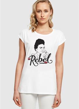 FRIDA KAHLO REBEL TWO EXTENDED SHOULDER TEE - футболка print