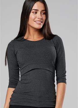 ROUND NECK NURSING MATERNITY - футболка с длинным рукавом