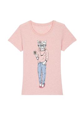 Комплект: шорты на бедрах CAT WITH MOUSTACHE - футболка print