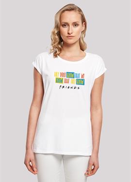 THEY DON'T KNOW SCRIPT -WHT WITH EXTENDED SHOULDER - футболка print