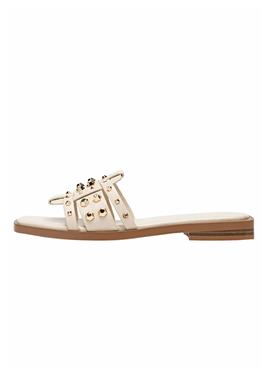 STUDDED FLAT - шлепанцы flach