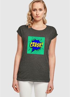 CRASH COMIC EXTENDED SHOULDER TEE - футболка print