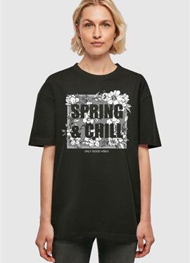 SPRING AND CHILL BOYFRIEND - футболка print