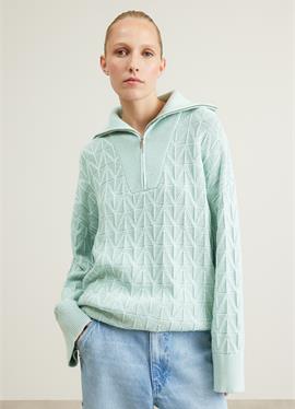 HERRINGBONE HALF ZIP - кофта