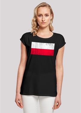 POLAND POLEN FLAGGE DISTRESSED - футболка print