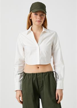 BACK DETAIL CROP - блузка рубашечного покроя