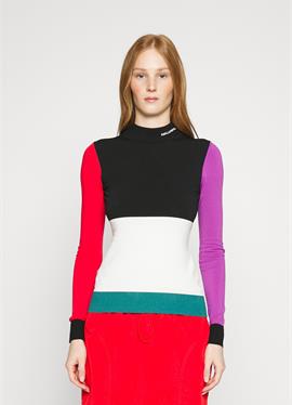 COLOUR BLOCK TURTLE NECK - кофта