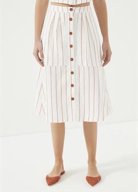 STRIPED BUTTON UP FRONT - A-Linien-Rock