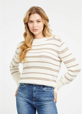 LS STRIPED JEWEL BTN - кофта