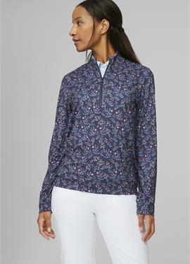 FLORAL CLOUDSPUN QUARTER-ZIP GOLF - футболка с длинным рукавом