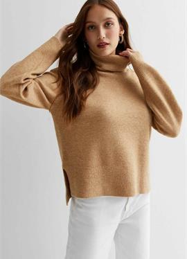 ROLL NECK SPLIT HEM - кофта