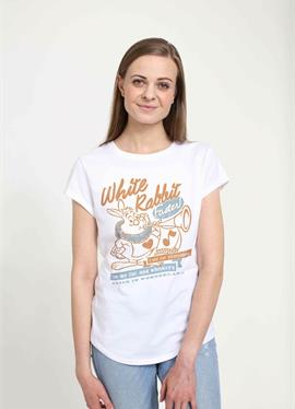 ALICE в WONDERLAND WHITE RABBIT - футболка print