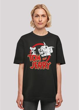 TOM UND JERRY DISTRESSED LOGO - футболка print