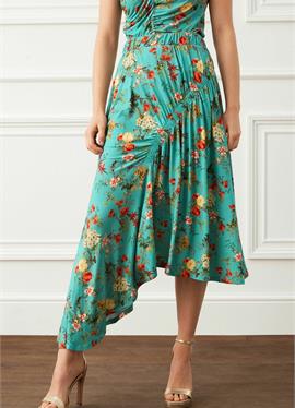 PREEN X NEXT ASYMMETRIC RUCHED MIDI SKIRT - длинная юбка