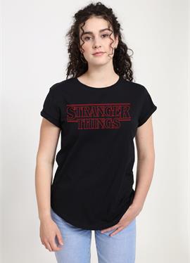 STRANGER THINGS STRANGER RED OUTLINE LOGO - футболка print