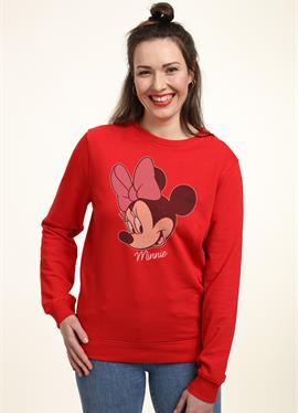 MICKEY CLASSIC MINNIE BIG FACE DISTRESSED - толстовка