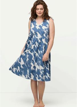 ECOCOTTON SLEEVELESS BRUSHSTROKE PRINT - платье из джерси