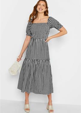 GINGHAM SHIRRED - платье