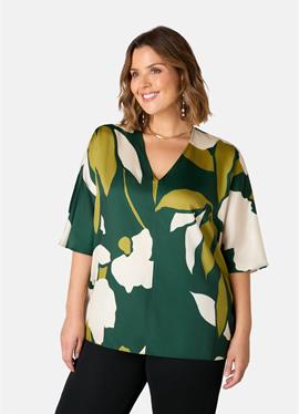 FLORAL V NECK BATWING - блузка