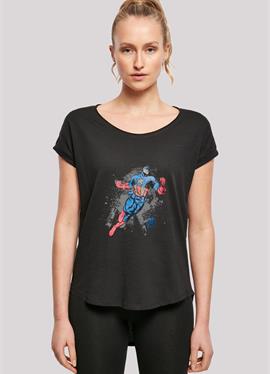 LONG CUT 'MARVEL AVENGERS CAPTAIN AMERICA SPLASH' - футболка print