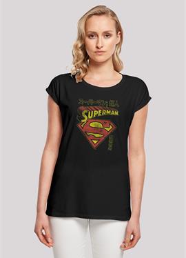 EXTENDED SHOULDER DC COMICS SUPERMAN SHIELD - футболка print