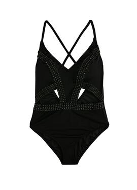 EMBROIDERED CUT OUT DETAIL STRAPPY - купальник