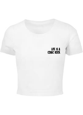 LIFE IS A COMIC BOOK CROPPED - футболка print