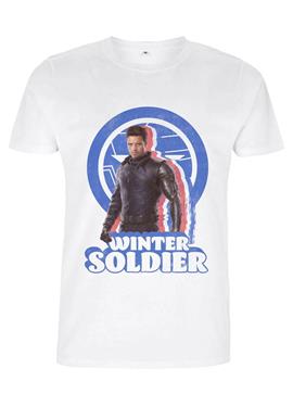 THE WINTER SOLDIER DISTRESSED BUCKY - футболка print