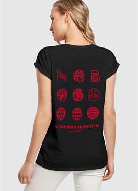 LOGO HISTORY EXTENDED SHOULDER TEE - футболка print