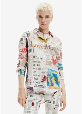 LONG-SLEEVE NEWSPAPER - блузка рубашечного покроя