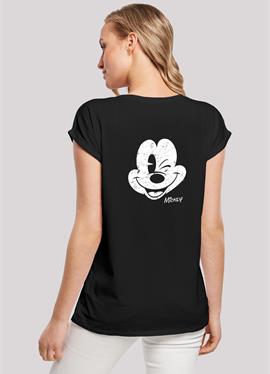 DISNEY MICKEY MOUSE ON BACK WITH EXTENDED SHOULDER - футболка print