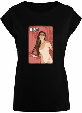 GRAND MIAMI EXTENDED SHOULDER TEE - футболка print