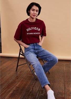 TOMMY HILFIGER X SHAWN MENDES GRAPHIC CROPPED TEE - футболка print