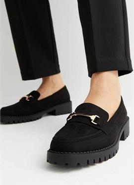 CHUNKY BUCKLE FRONT LOAFERS - слипперы