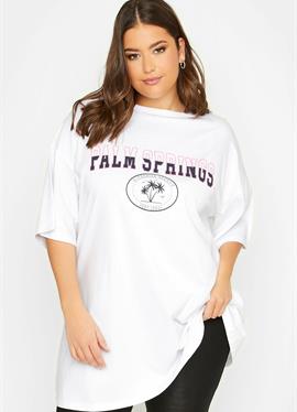 'PALM SPRINGS' SLOGAN - футболка print
