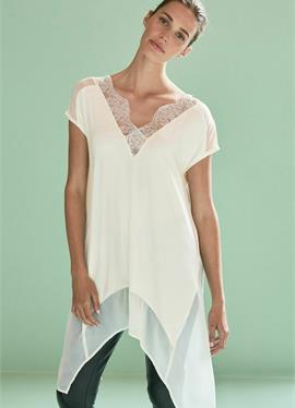 TRIM V-NECK LONGLINE - туника