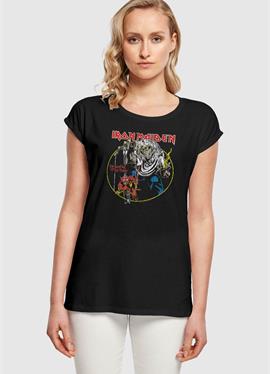 IRON MAIDEN - COLOURS CIRCLE EXTENDED SHOULDER TEE - футболка print