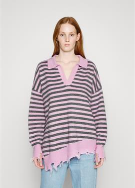 OVERSIZED RINGLE STRIPED - кофта