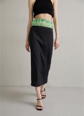 HIGH WAISTED PENCIL SKIRT WITH DRAWSTRING DETAIL - юбка-карандаш
