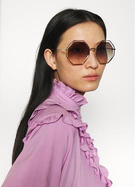 POPPY HEXAGONAL METAL SUNGLASSES - солнцезащитные очки