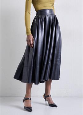 COATED FABRIC SKIRT - A-Linien-Rock
