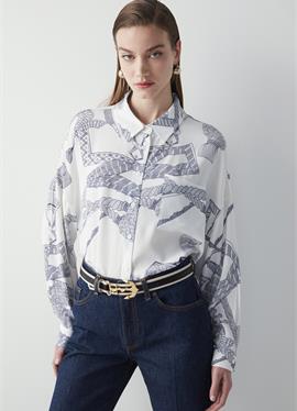 OVERSIZE PATTERNED COMFORTABLE CUT - блузка рубашечного покроя