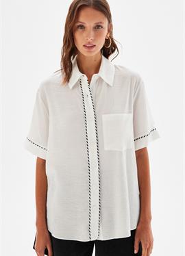 TAPE DETAILED шорты SLEEVE - блузка рубашечного покроя