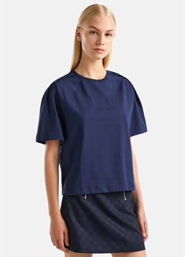 BOXY FIT BOAT NECK WITH CENTRAL PLEAT ON THE SHOULDER - футболка basic